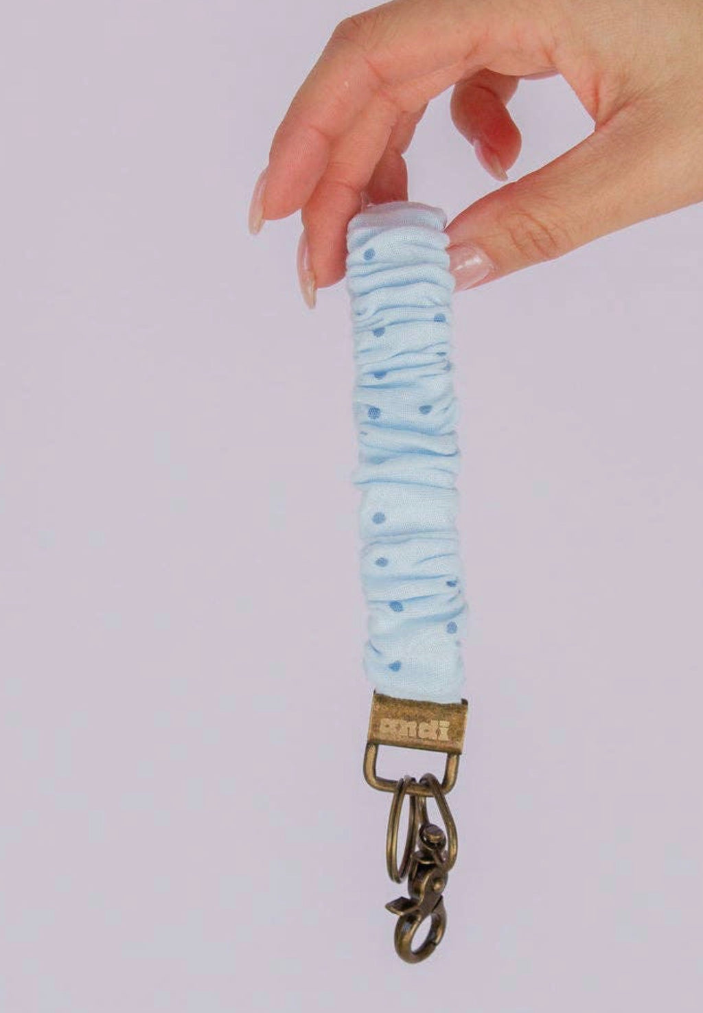 Blue Polka Dot Keychain