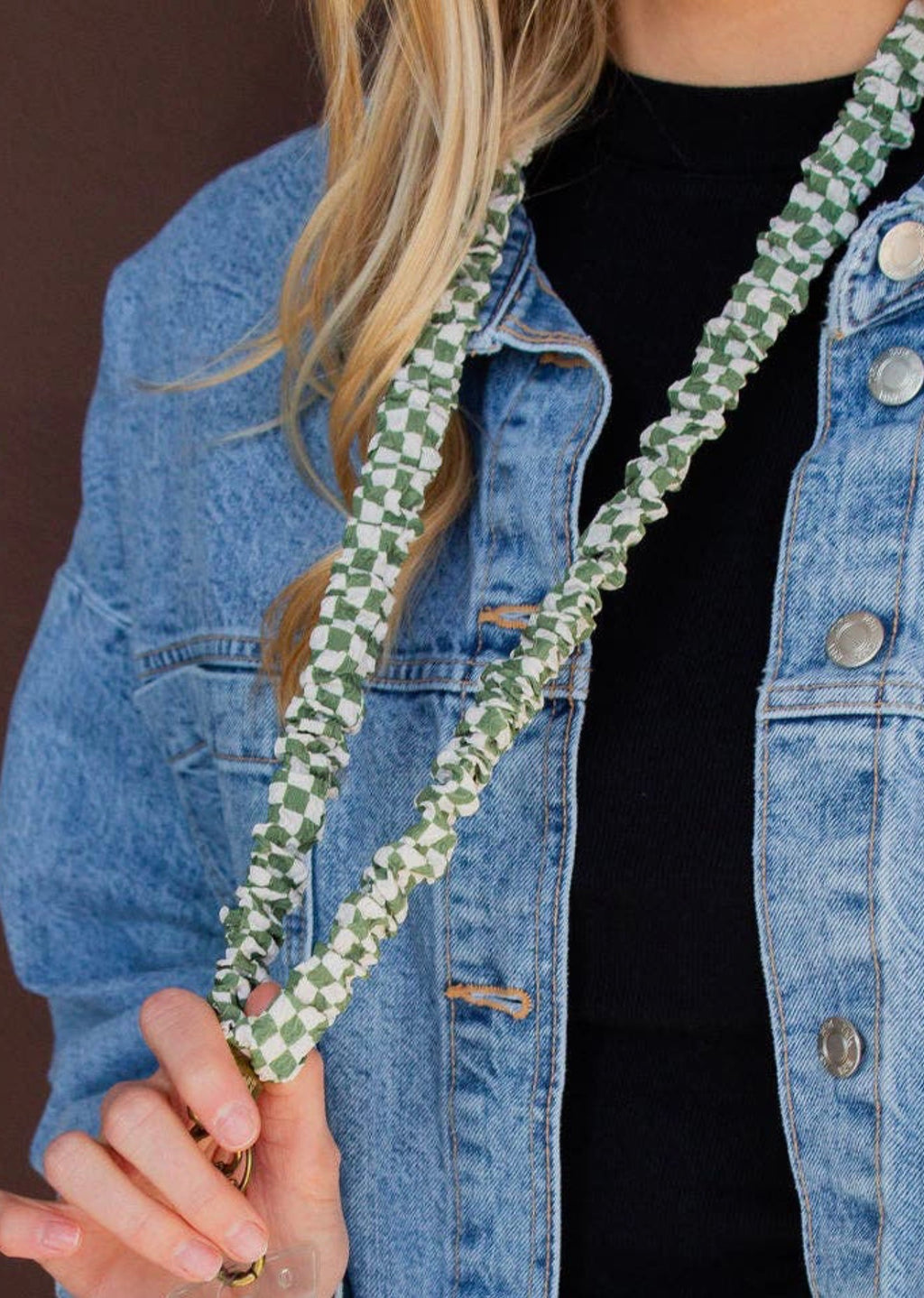 Lindsey Checked Lanyard