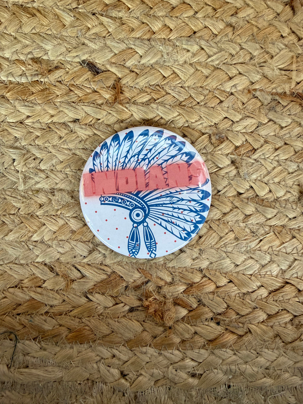 Indian Head Button - Blue