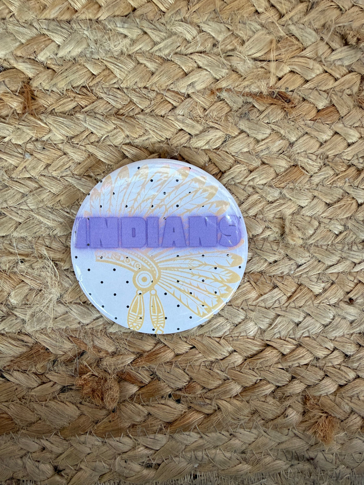 Indian Head Button - Yellow