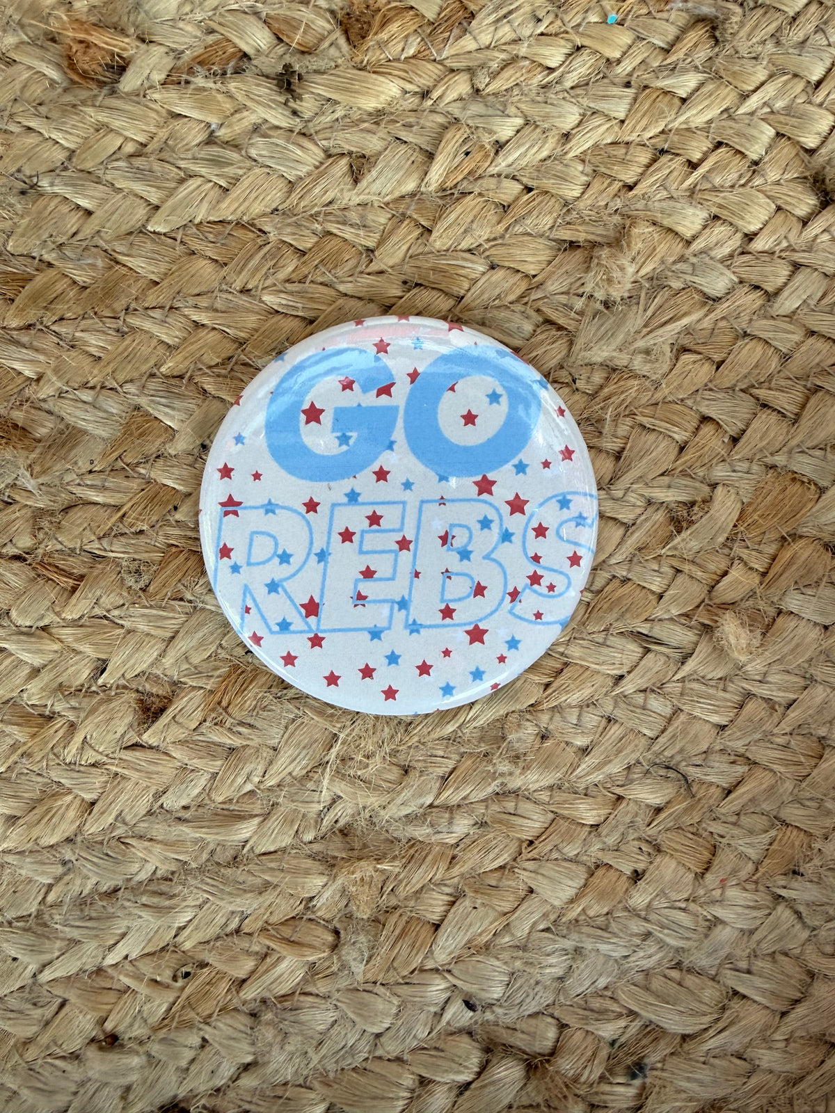 Go Rebs Button - Stars