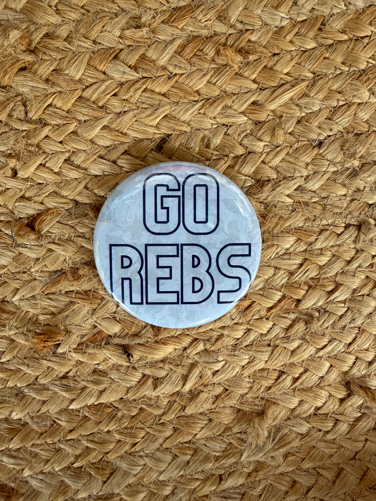 Go Rebs Button - Blue