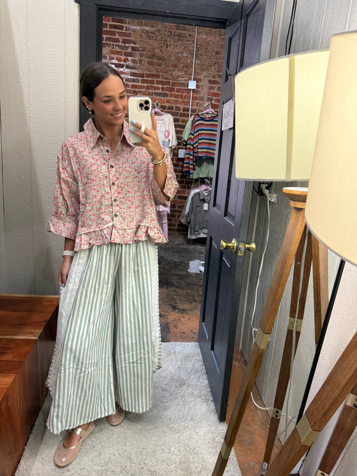 The Eyelet Pants - Eucalyptus